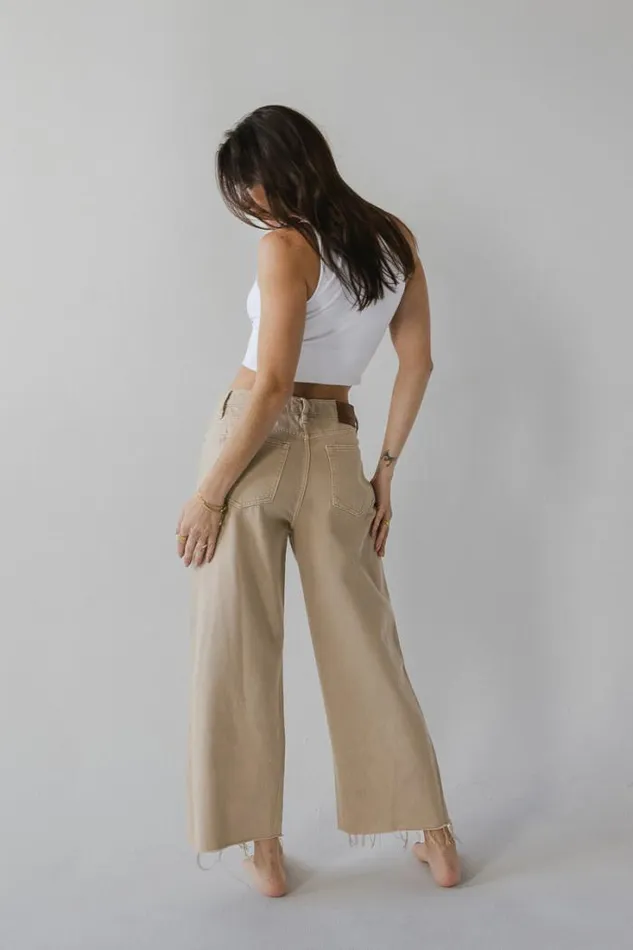 Bohme Denim Janice Wide Leg Jeans 8211 FINAL SALE Khaki 8211 Women