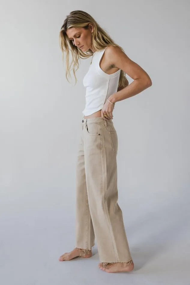 Bohme Denim Janice Wide Leg Jeans 8211 FINAL SALE Khaki 8211 Women Bohme Denim Janice Wide Leg Jeans 8211 FINAL SALE Khaki 8211 Women