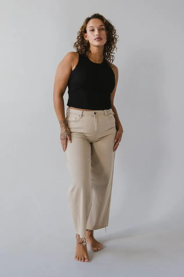 Bohme Denim Janice Wide Leg Jeans 8211 FINAL SALE Khaki 8211 Women Bohme Denim Janice Wide Leg Jeans 8211 FINAL SALE Khaki 8211 Women