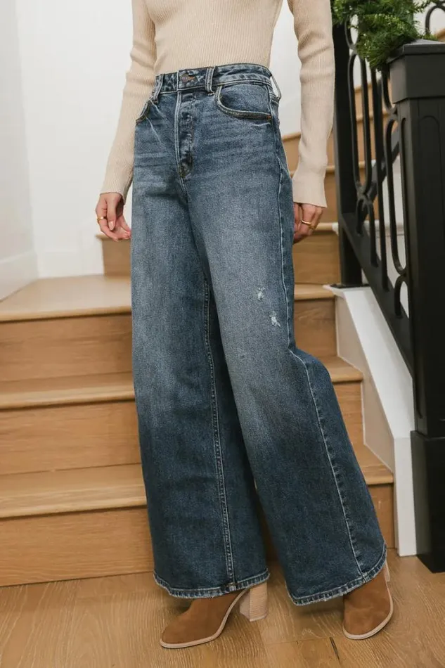 Bohme Denim Kendall Wide Leg Jeans Medium Wash 8211 Women