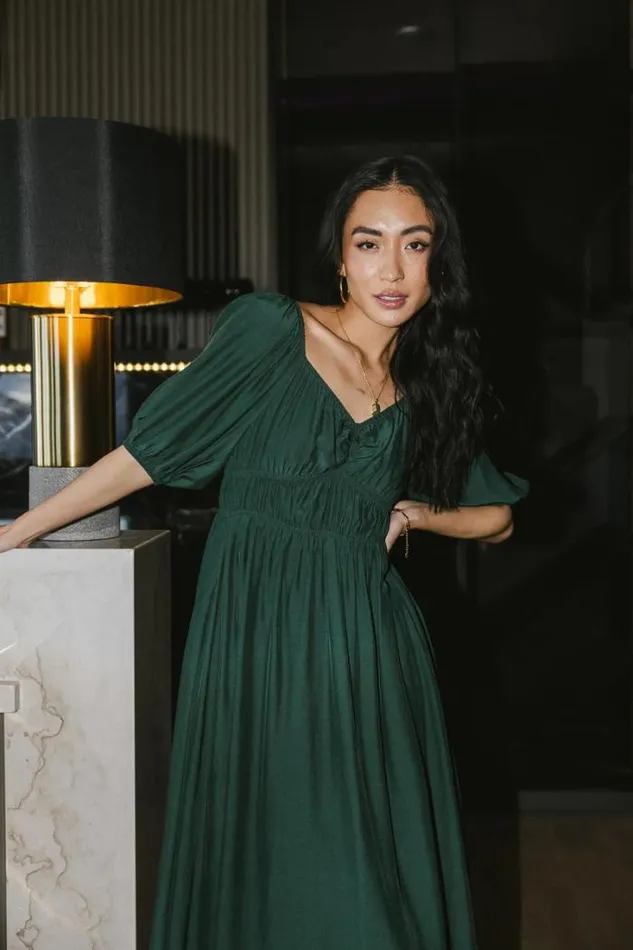 Bohme Dresses Addison Puff Sleeve Dress In Green Green 8211 Women Bohme Dresses Addison Puff Sleeve Dress In Green Green 8211 Women