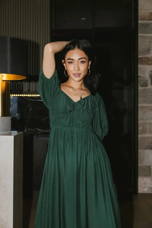 Bohme Dresses Addison Puff Sleeve Dress In Green Green 8211 Women Bohme Dresses Addison Puff Sleeve Dress In Green Green 8211 Women