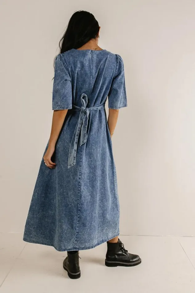 Bohme Dresses Alayna Button Up Dress Medium Wash 8211 Women