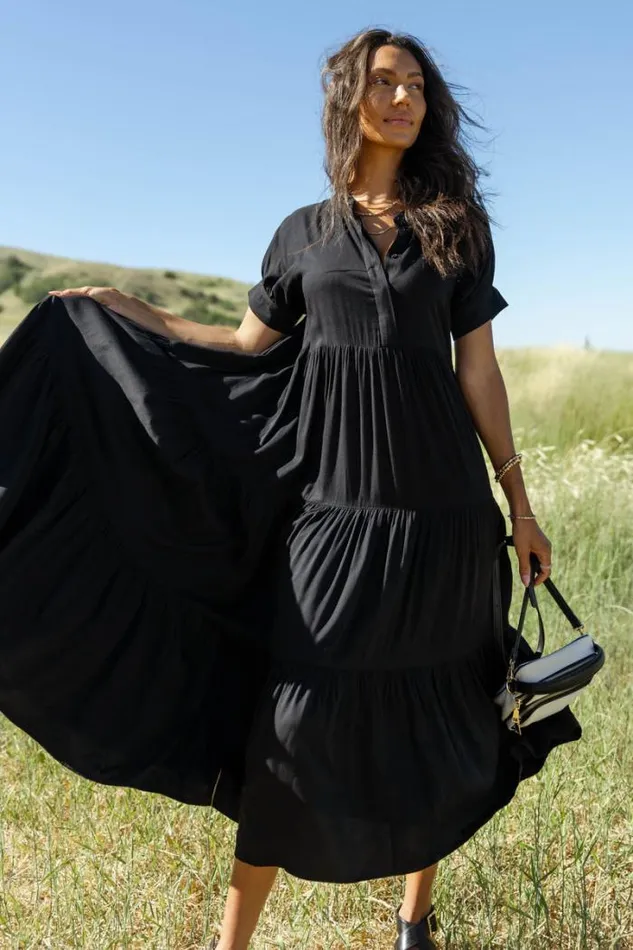 Bohme Dresses Amanda Tiered Dress In Black Black 8211 Women