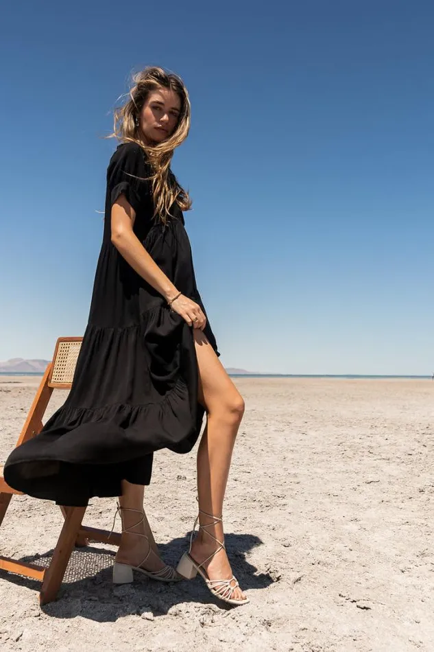Bohme Dresses Amanda Tiered Dress In Black Black 8211 Women