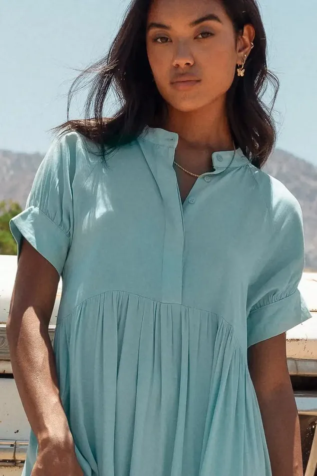 Bohme Dresses Amanda Tiered Dress In Bright Blue 8211 FINAL SALE Bright Blue 8211 Women Bohme Dresses Amanda Tiered Dress In Bright Blue 8211 FINAL SALE Bright Blue 8211 Women