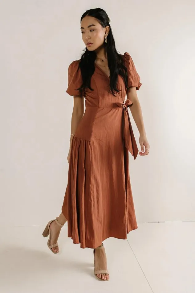 Bohme Dresses Brielle Midi Dress In Rust Rust 8211 Women