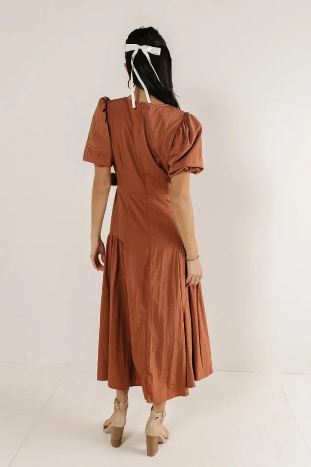 Bohme Dresses Brielle Midi Dress In Rust Rust 8211 Women Bohme Dresses Brielle Midi Dress In Rust Rust 8211 Women