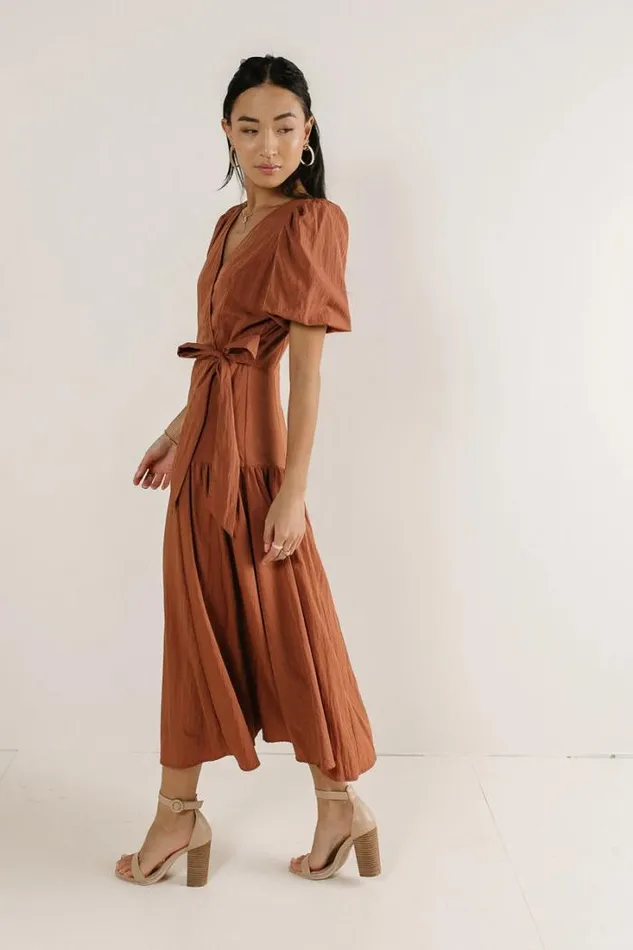 Bohme Dresses Brielle Midi Dress In Rust Rust 8211 Women Bohme Dresses Brielle Midi Dress In Rust Rust 8211 Women