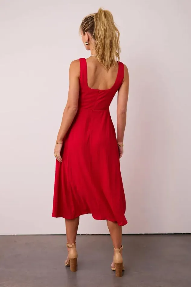 Bohme Dresses Carmela Midi Dress In Red Red 8211 Women
