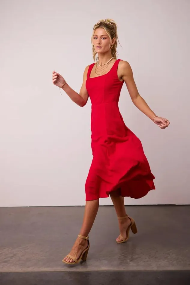 Bohme Dresses Carmela Midi Dress In Red Red 8211 Women