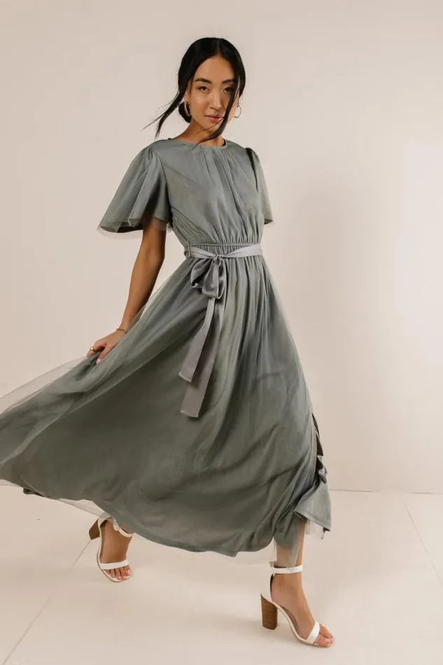 Bohme Dresses Cece Tulle Dress Sage 8211 Women
