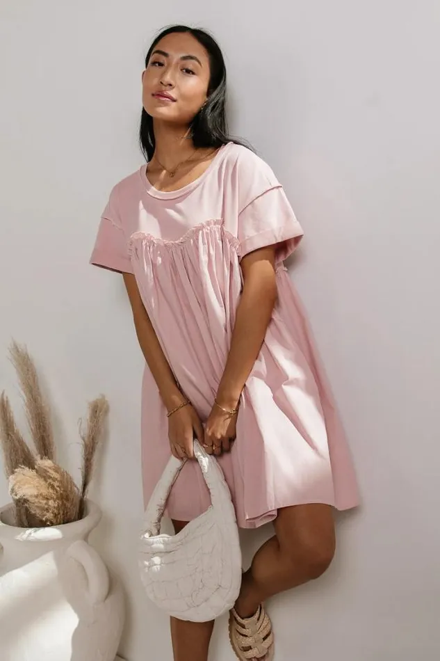 Bohme Dresses Contrast TShirt Dress Rose 8211 Women