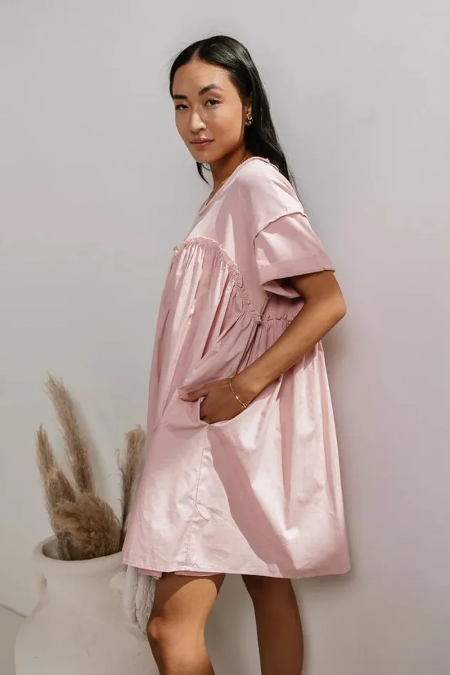 Bohme Dresses Contrast TShirt Dress Rose 8211 Women Bohme Dresses Contrast TShirt Dress Rose 8211 Women