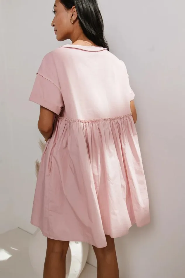 Bohme Dresses Contrast TShirt Dress Rose 8211 Women Bohme Dresses Contrast TShirt Dress Rose 8211 Women