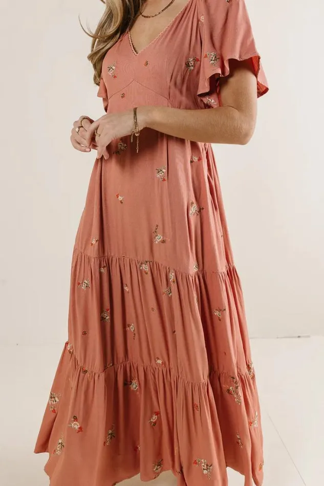 Bohme Dresses Dimitria Floral Dress In Terracotta Terracotta 8211 Women Bohme Dresses Dimitria Floral Dress In Terracotta Terracotta 8211 Women
