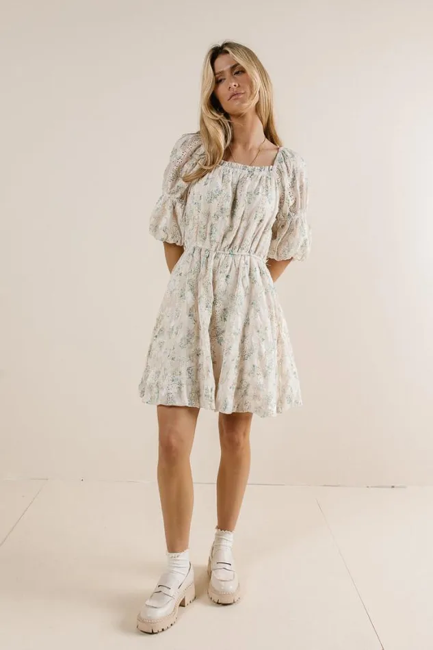 Bohme Dresses Dora Eyelet Lace Dress Cream 8211 Women