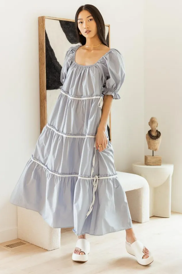 Bohme Dresses Eleni Maxi Dress 8211 FINAL SALE Blue 8211 Women