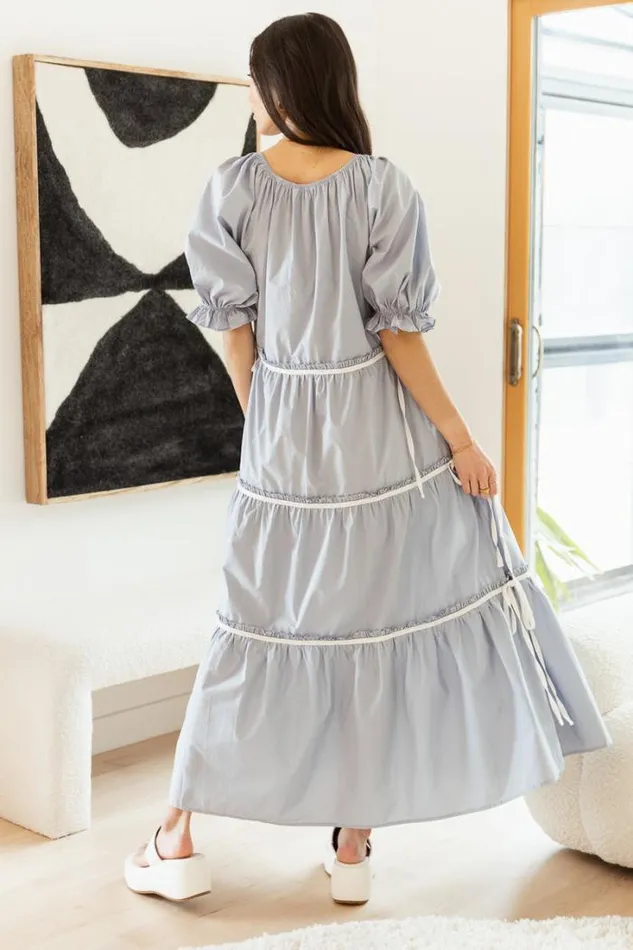 Bohme Dresses Eleni Maxi Dress 8211 FINAL SALE Blue 8211 Women