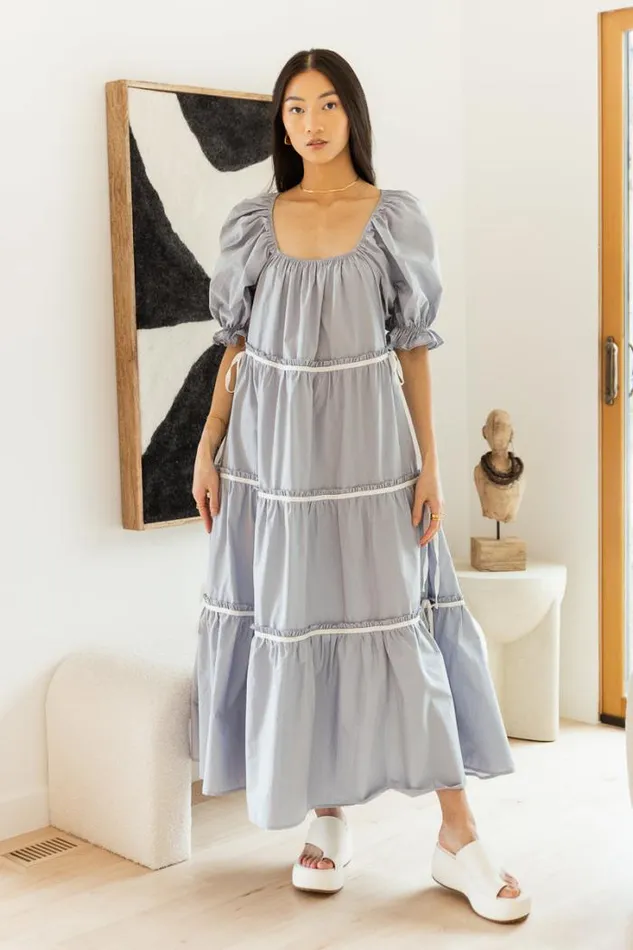Bohme Dresses Eleni Maxi Dress 8211 FINAL SALE Blue 8211 Women