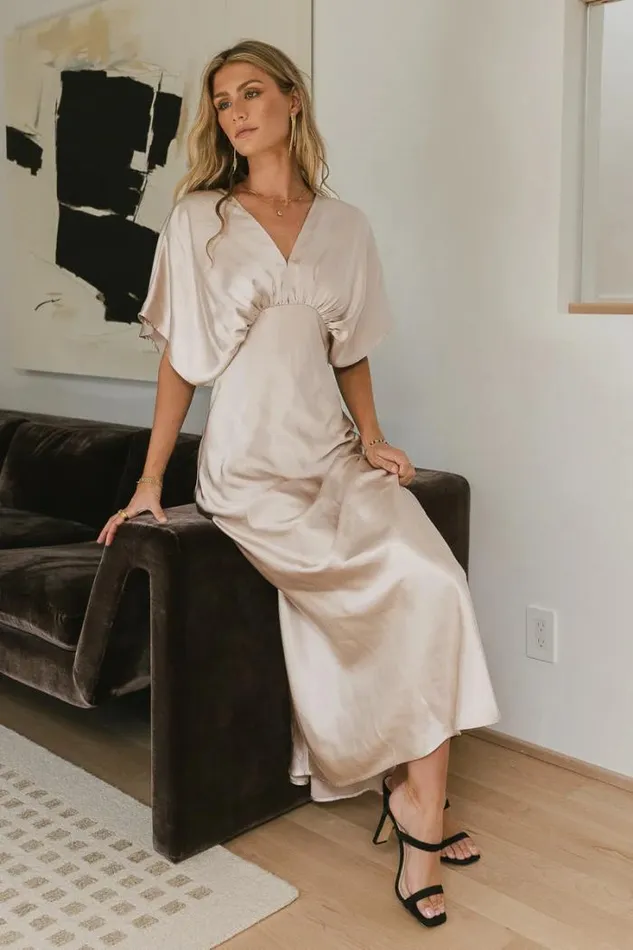 Bohme Dresses Elora Maxi Dress In Champagne 8211 Final Sale Champagne 8211 Women