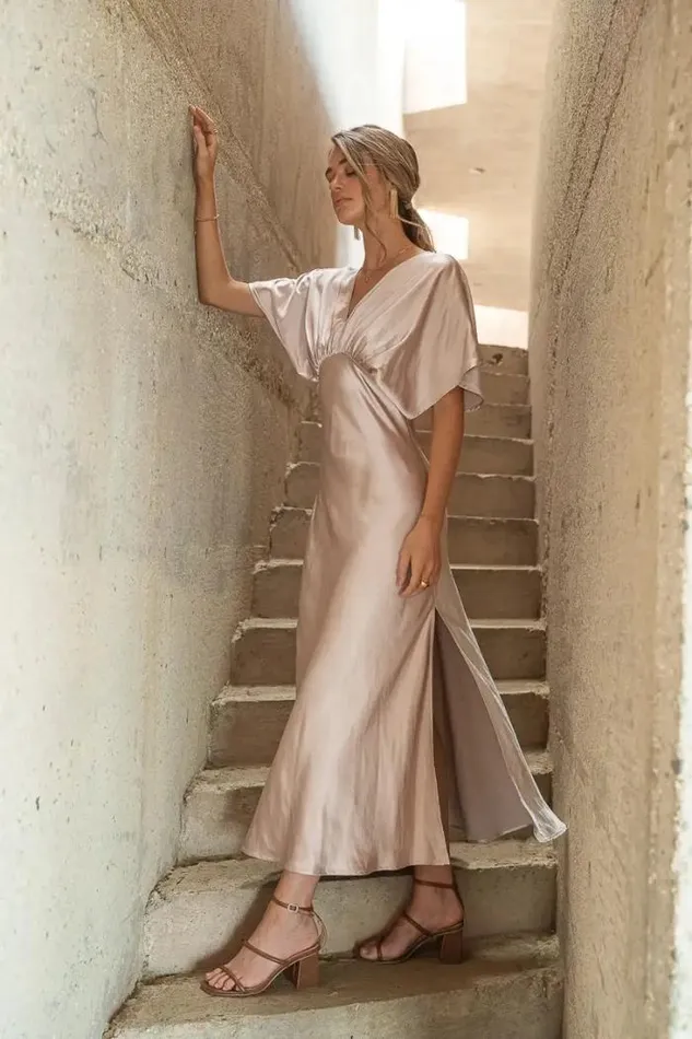 Bohme Dresses Elora Maxi Dress In Champagne 8211 Final Sale Champagne 8211 Women