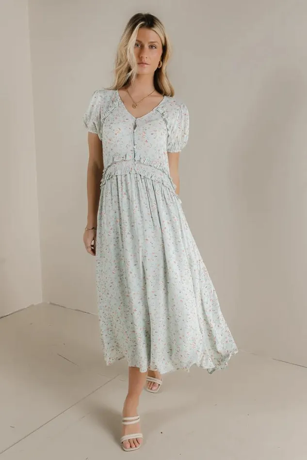 Bohme Dresses Evalina Floral Dress Light Blue 8211 Women