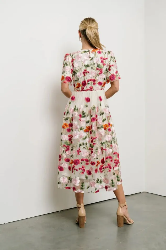 Bohme Dresses Floral Embroidered Mesh Dress Magenta 8211 Women Bohme Dresses Floral Embroidered Mesh Dress Magenta 8211 Women