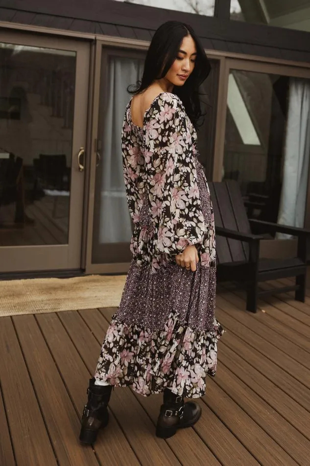 Bohme Dresses Floral Patchwork Midi Dress Black 8211 Women