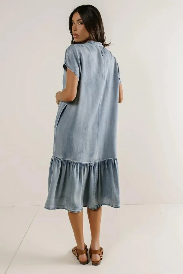 Bohme Dresses Janalee Midi Dress Denim 8211 Women Bohme Dresses Janalee Midi Dress Denim 8211 Women