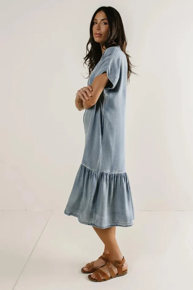 Bohme Dresses Janalee Midi Dress Denim 8211 Women Bohme Dresses Janalee Midi Dress Denim 8211 Women