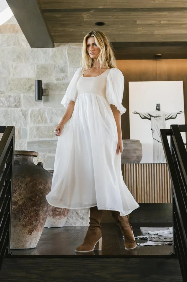 Bohme Dresses Juliet Puff Sleeve Dress In Natural Natural 8211 Women