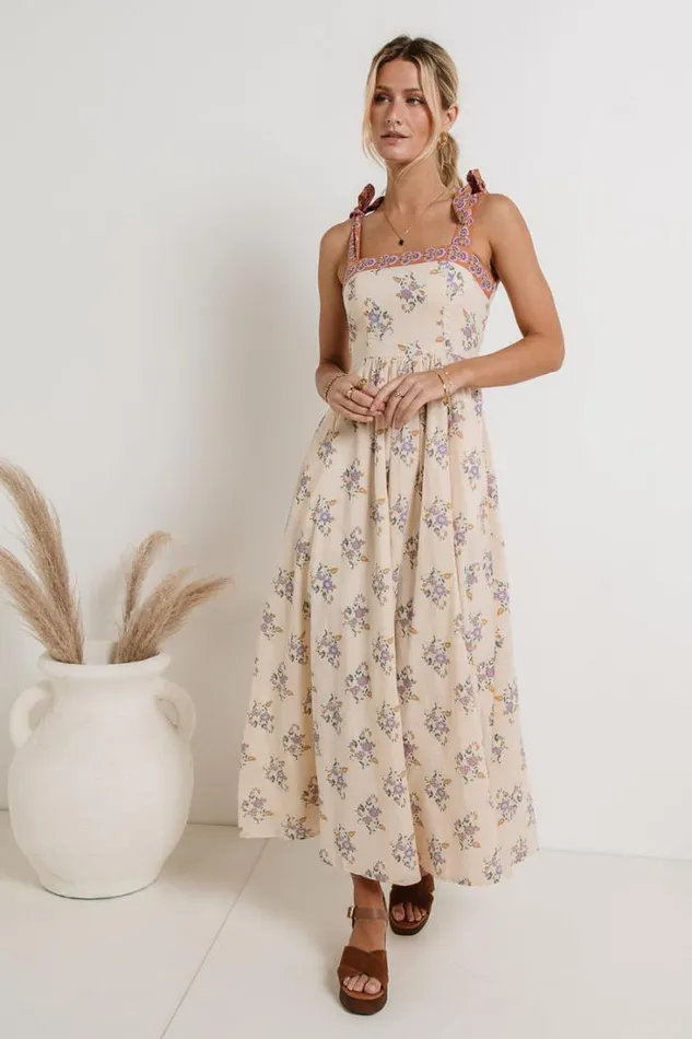 Bohme Dresses Laura Floral Maxi Dress In Cream Cream 8211 Women Bohme Dresses Laura Floral Maxi Dress In Cream Cream 8211 Women