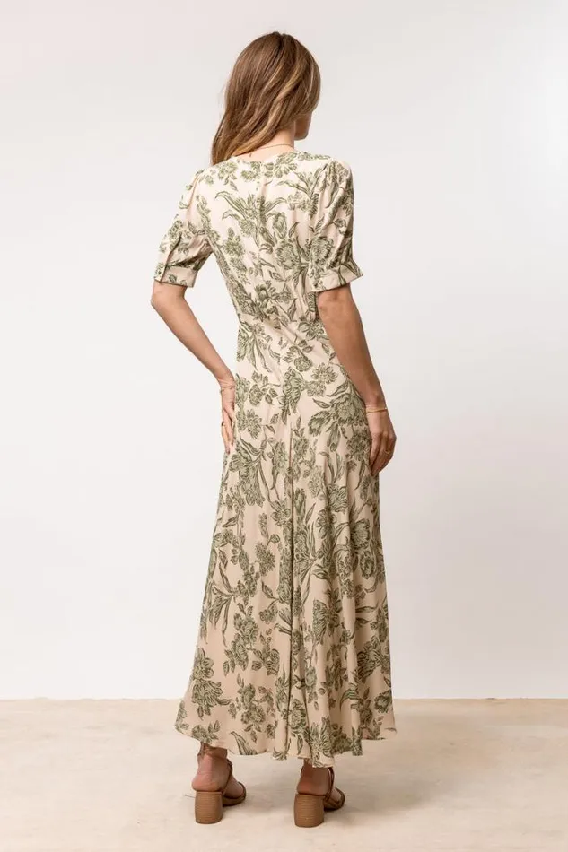 Bohme Dresses Lia Floral Midi Dress In Sage Sage 8211 Women