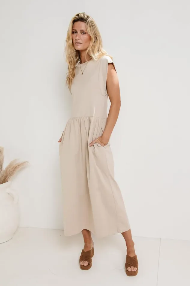 Bohme Dresses Louie Midi Dress In Beige Beige 8211 Women