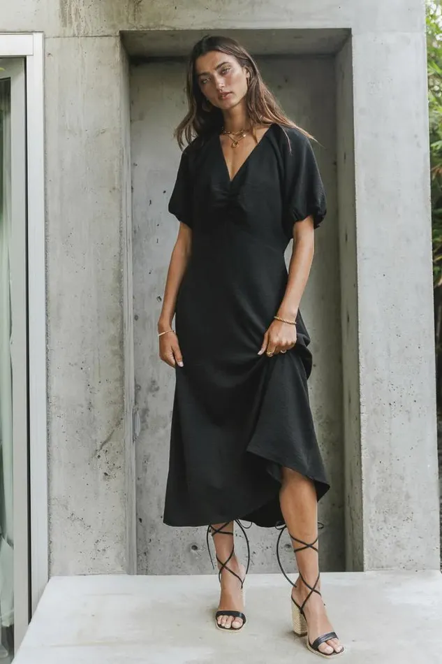 Bohme Dresses Maeve Midi Dress In Black Black 8211 Women