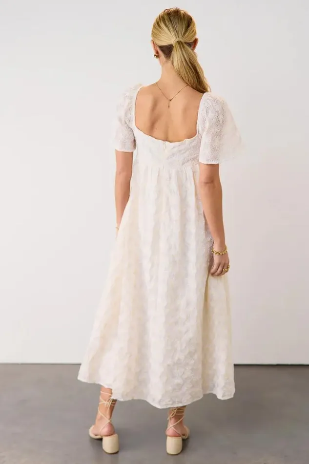 Bohme Dresses Natalia Floral Embroidered Dress Cream 8211 Women