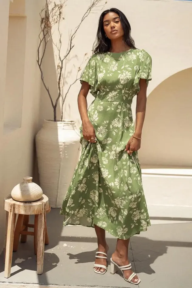 Bohme Dresses Rebel Floral Dress Green 8211 Women