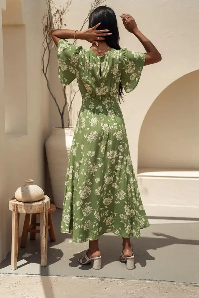 Bohme Dresses Rebel Floral Dress Green 8211 Women