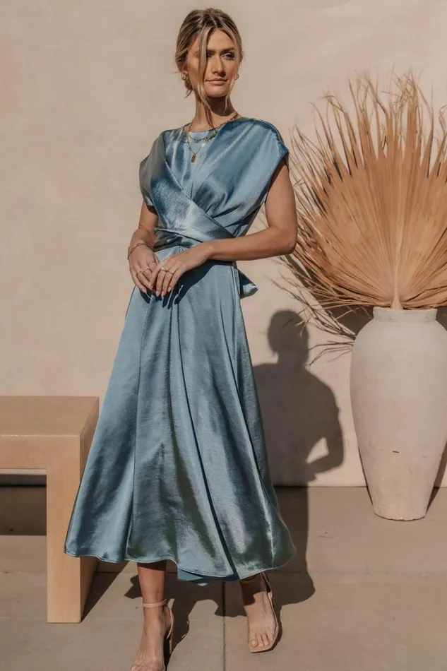Bohme Dresses Rosalind Midi Dress In Blue Blue 8211 Women