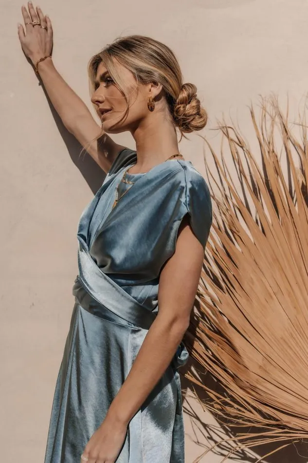 Bohme Dresses Rosalind Midi Dress In Blue Blue 8211 Women Bohme Dresses Rosalind Midi Dress In Blue Blue 8211 Women