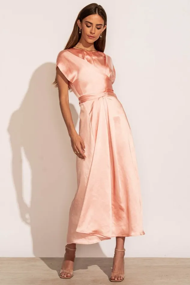 Bohme Dresses Rosalind Midi Dress In Pink Pink 8211 Women Bohme Dresses Rosalind Midi Dress In Pink Pink 8211 Women
