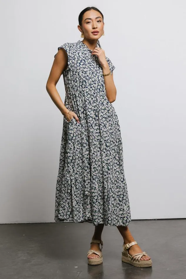 Bohme Dresses Sabyn Floral Dress In Navy Navy 8211 Women Bohme Dresses Sabyn Floral Dress In Navy Navy 8211 Women