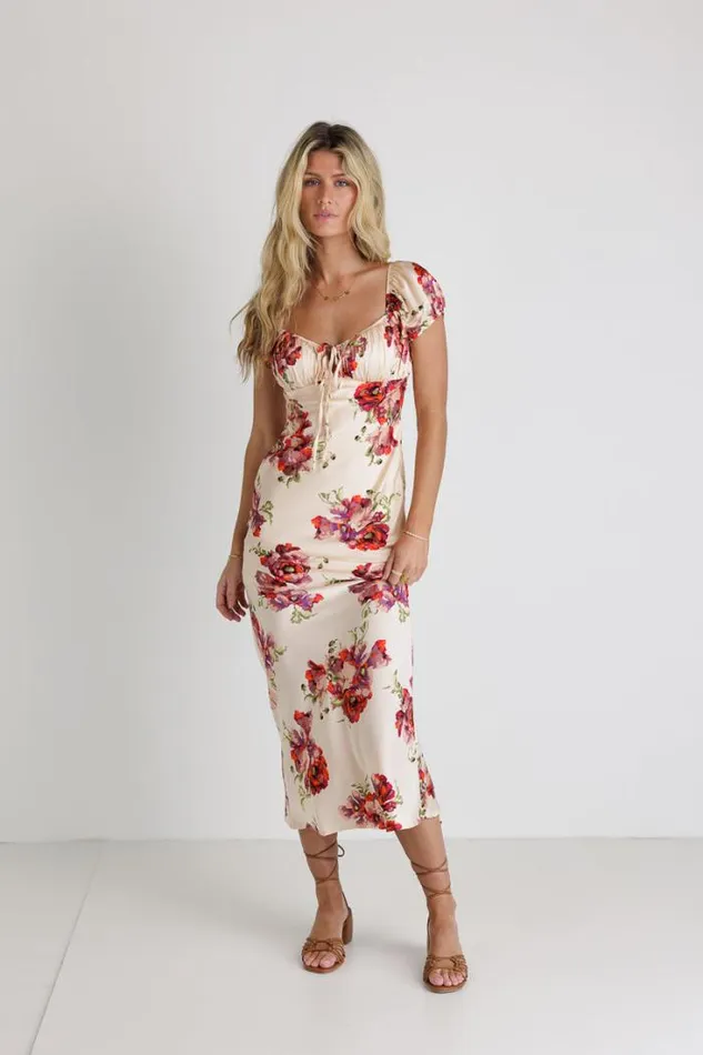 Bohme Dresses Smell The Roses Maxi Dress Cream 8211 Women Bohme Dresses Smell The Roses Maxi Dress Cream 8211 Women