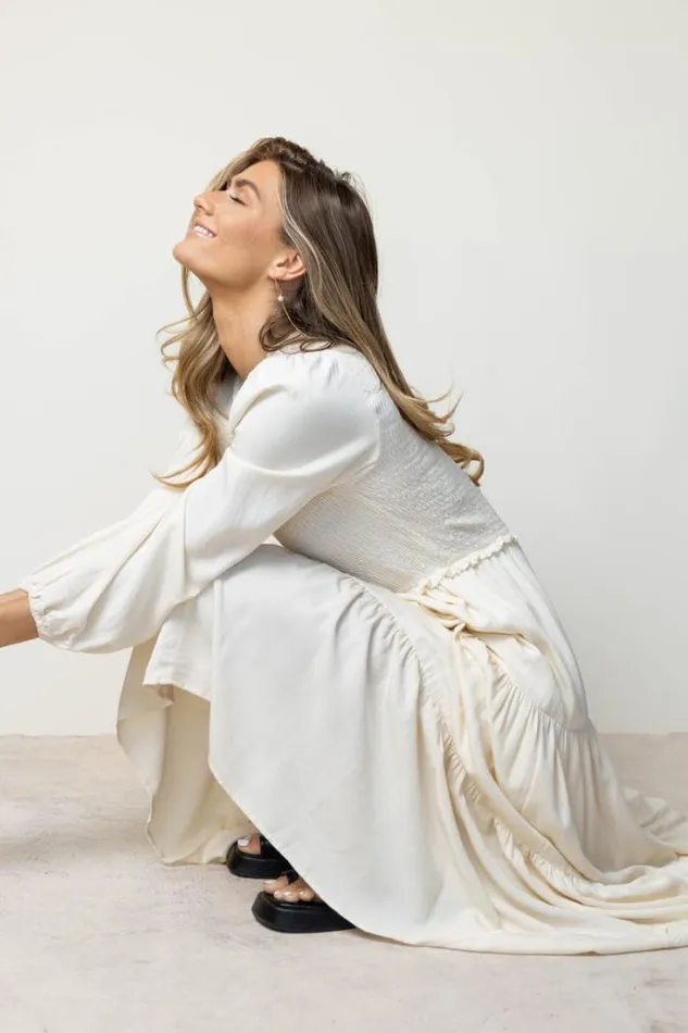 Bohme Dresses Smocked Tiered Midi Dress In Ivory 8211 FINAL SALE Ivory 8211 Women