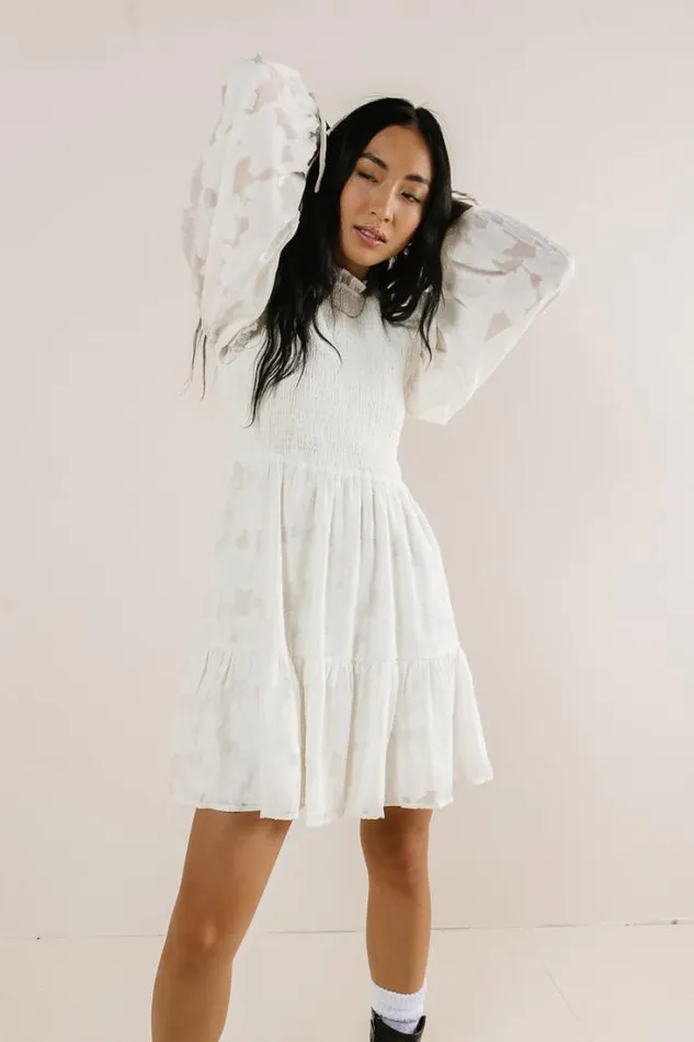 Bohme Dresses Vallie Smocked Mini Dress Cream 8211 Women