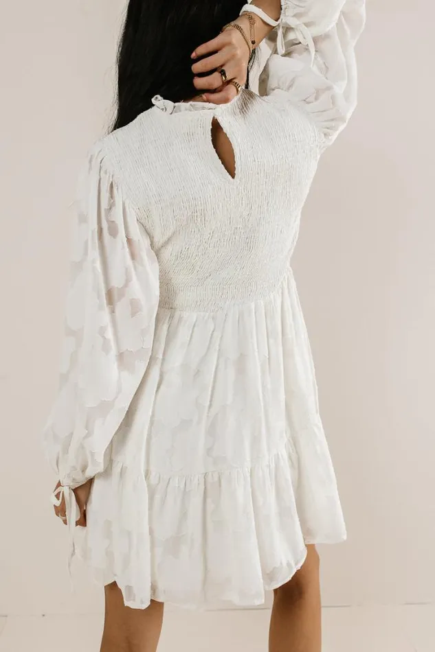 Bohme Dresses Vallie Smocked Mini Dress Cream 8211 Women