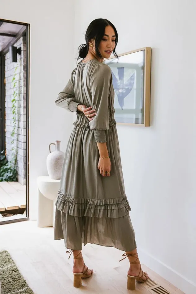 Bohme Dresses Willa Sleeved Ruffle Dress In Sage Sage 8211 Women Bohme Dresses Willa Sleeved Ruffle Dress In Sage Sage 8211 Women