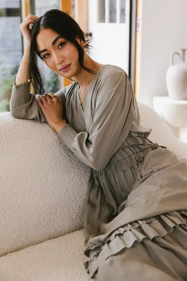 Bohme Dresses Willa Sleeved Ruffle Dress In Sage Sage 8211 Women Bohme Dresses Willa Sleeved Ruffle Dress In Sage Sage 8211 Women