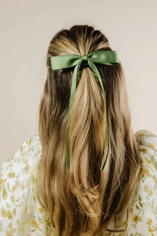 Bohme Hair Accessories Bow Hair Clip In Green Green 8211 Women